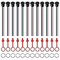 ACEIRMC 12pcs Type-C Female Chassis Waterproof 2P Wire Type USB C Pigtail Cable Extension Power Cable USB-C Plug to 2 Pin Bare Wire Open End Connector