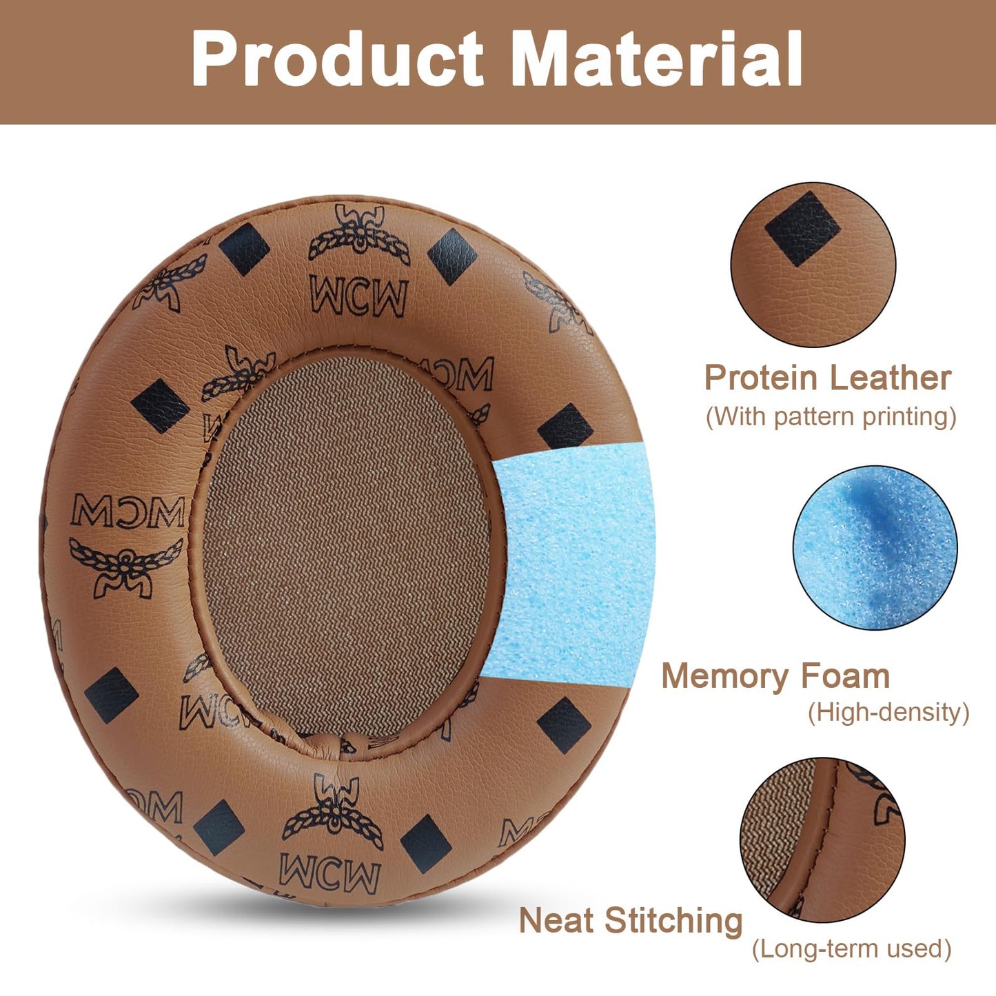 Replacement Ear Pads for Beats Studio 3 Studio 2 Wired/Wireless (Model B0501,B0500) Headphones, Studio 3.0 Earpads with Protein Leather Ear Muffs