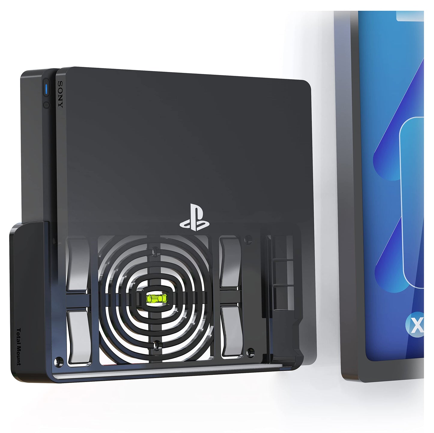 TotalMount Wall Mounting System for Sony PlayStation 4 Slim (Mounts PS4 Slim on Wall Near TV)