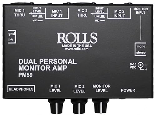 Rolls Corporation PM59 Rolls Dual Personal Monitor Amp