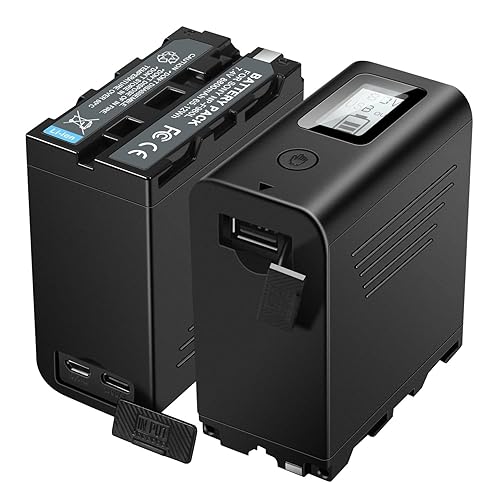 KUNLUN 2-Pack 8800mAh NP-F970 Battery Compatible for Sony NP-F Battery NP-F970 NP-F975 NP-F980 NP-F960 NP-F770 NP-F750 NP-F550 and Sony Handycam