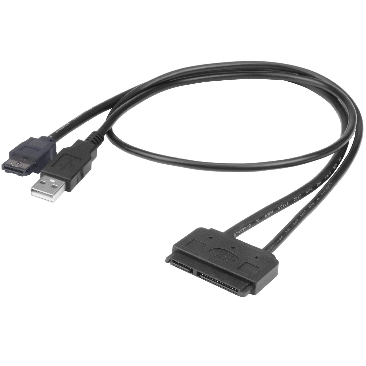 Akasa AK-CBSA03-80BK Flexstor eSATA Cable for SATA HDD and SSD
