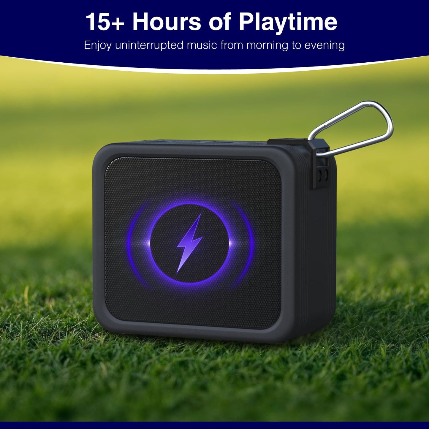 ULTICOR Golf Cart Speaker with Magnetic Mount & Carry Case - 10W Stereo Bluetooth Speakers, IPX7 Waterproof, 15H Playtime - Magnetic Golf Gifts