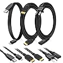 BRENDEZ Replacement Set of Cables,- HDMI Cable 8K with Ethernet Male to Male + USB Cable + Power Cord Compatible with Sony PlayStation 4 Pro