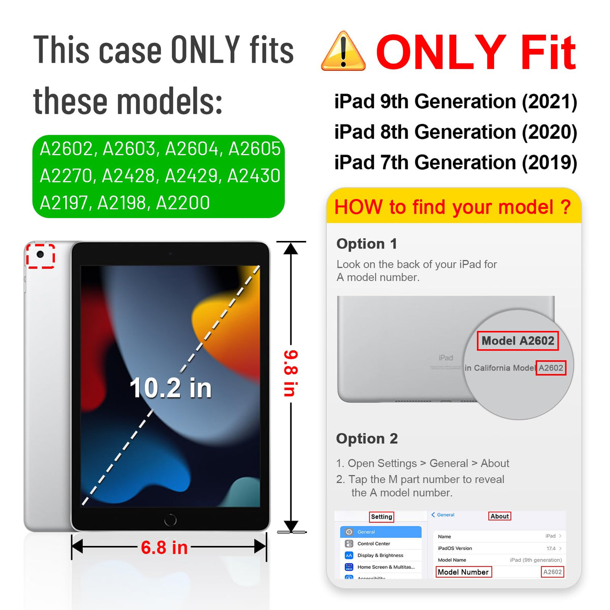 Fintie Shockproof Case for iPad 9th / 8th / 7th Generation 10.2 Inch