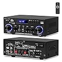 Beffkkip Amp10 Amplifier Home Audio,400W Power Amplifier 2 Channel Stereo Receiver with Bluetooth 5.0,Active Subwoofer Output, FM Radio, USB/SD/AUX