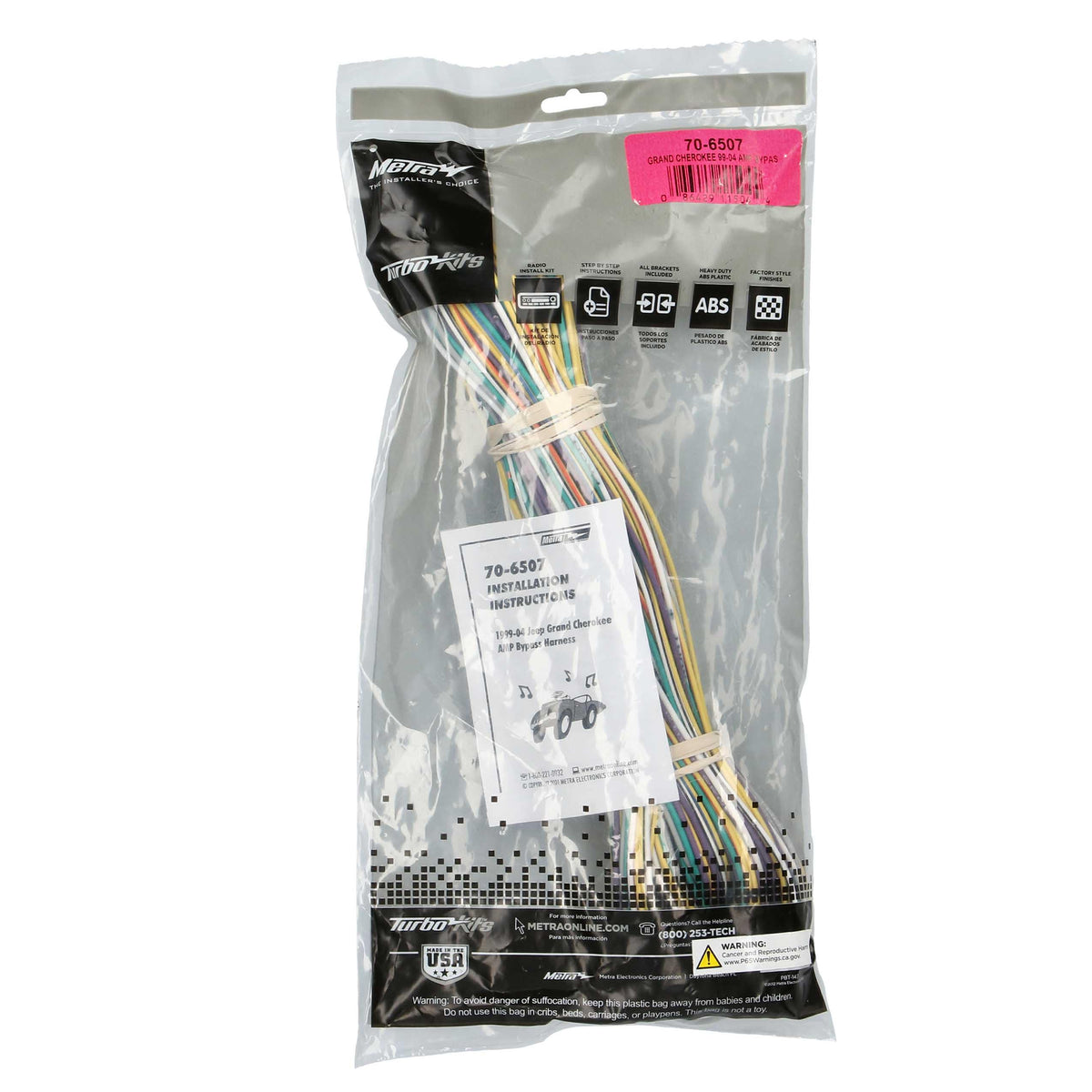 Metra 70-6507 Amplifier Bypass Harness for 1999-2004 Jeep Grand Cherokee