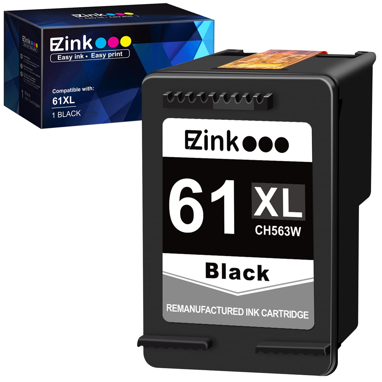 E-Z Ink (TM Remanufactured Ink Cartridge Replacement for HP 61XL 61 XL High Yield for HP Envy 4500 4502 5530 DeskJet 2512 1512 2542 2540 2544 3052a