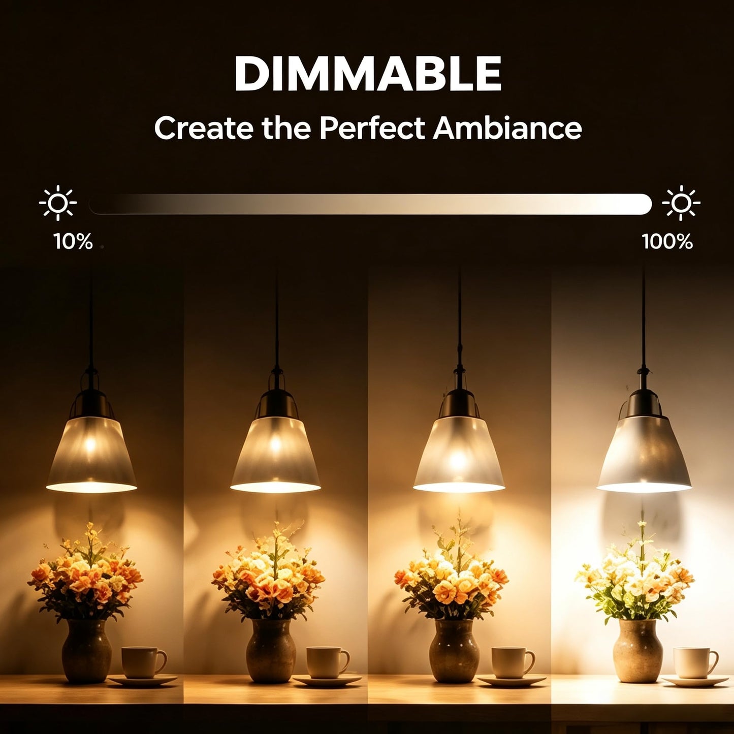 IWOPAN 60 Watt Incandescent Light Bulbs, Dimmable, A19, E26 Base, 6 Pack