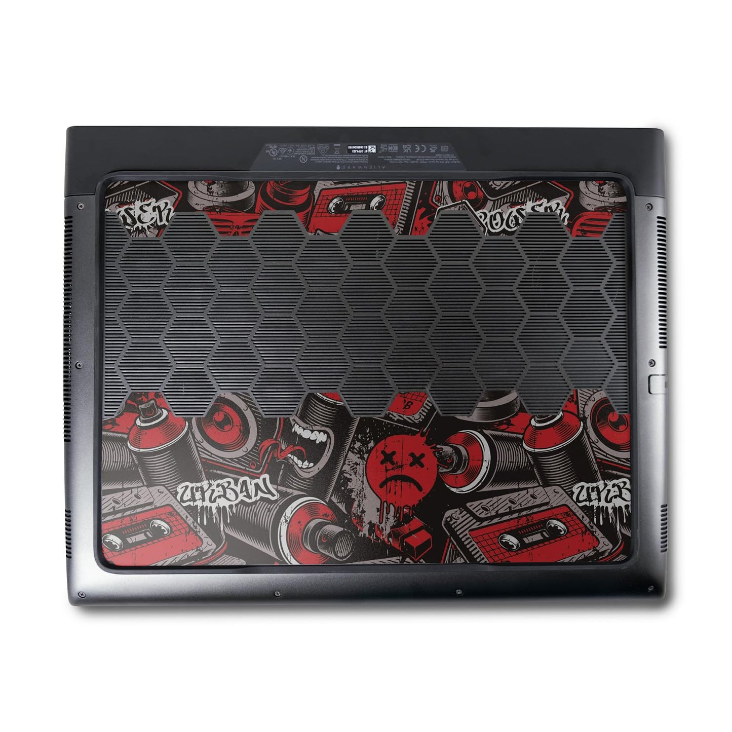 MightySkins Skin Compatible with Alienware M18 R1 (2023) Full Wrap Kit - Red Hip Hop | Protective, Durable, and Unique Vinyl Decal wrap Cover | Easy…