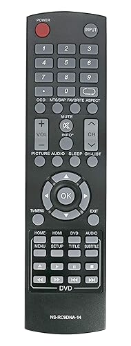 NS-RC9DNA-14 Replace Remote fit for Insignia LED TV DVD Combo NS-28DD310NA15 NS-32DD310NA15 NS-32DD220NA16 NS-32DD200NA14 NS-28DD220NA16