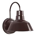 Architectural Bronze Gooseneck LED Wall Sconce Barn Light Fixture - Industrial Antique Farmhouse Style - Vintage Patio Porch Wall Mount Light