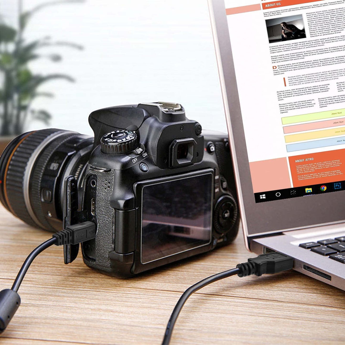 Replacement Camera Micro USB Charger Cable Data Sync Cord Compatible with Canon EOS M50, PowerShot G7X Mark II, G9 X Mark II, SX620 HS, SX720 HS