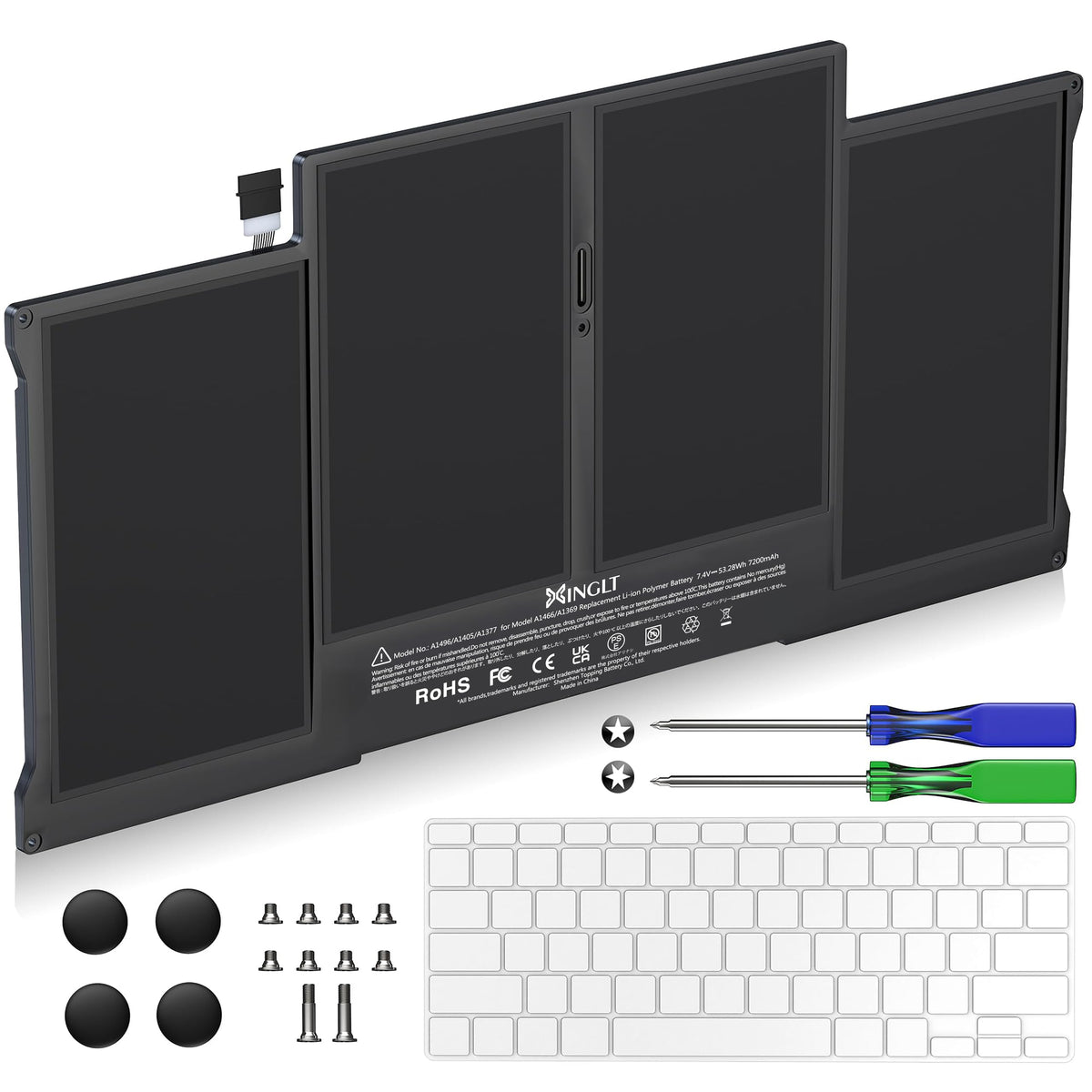XINGLT Replacement Laptop Battery for MacBook Air 13 inch A1466(Mid 2012, Mid 2013, Early 2014, Early 2015,2017) A1369(Late 2010, Mid 2011 Version)