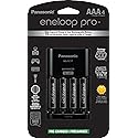 Eneloop Panasonic K-KJ17K3A4BA Advanced Battery Charger Pack with 4 AAA pro High Capacity Ni-MH Rechargeable Batteries