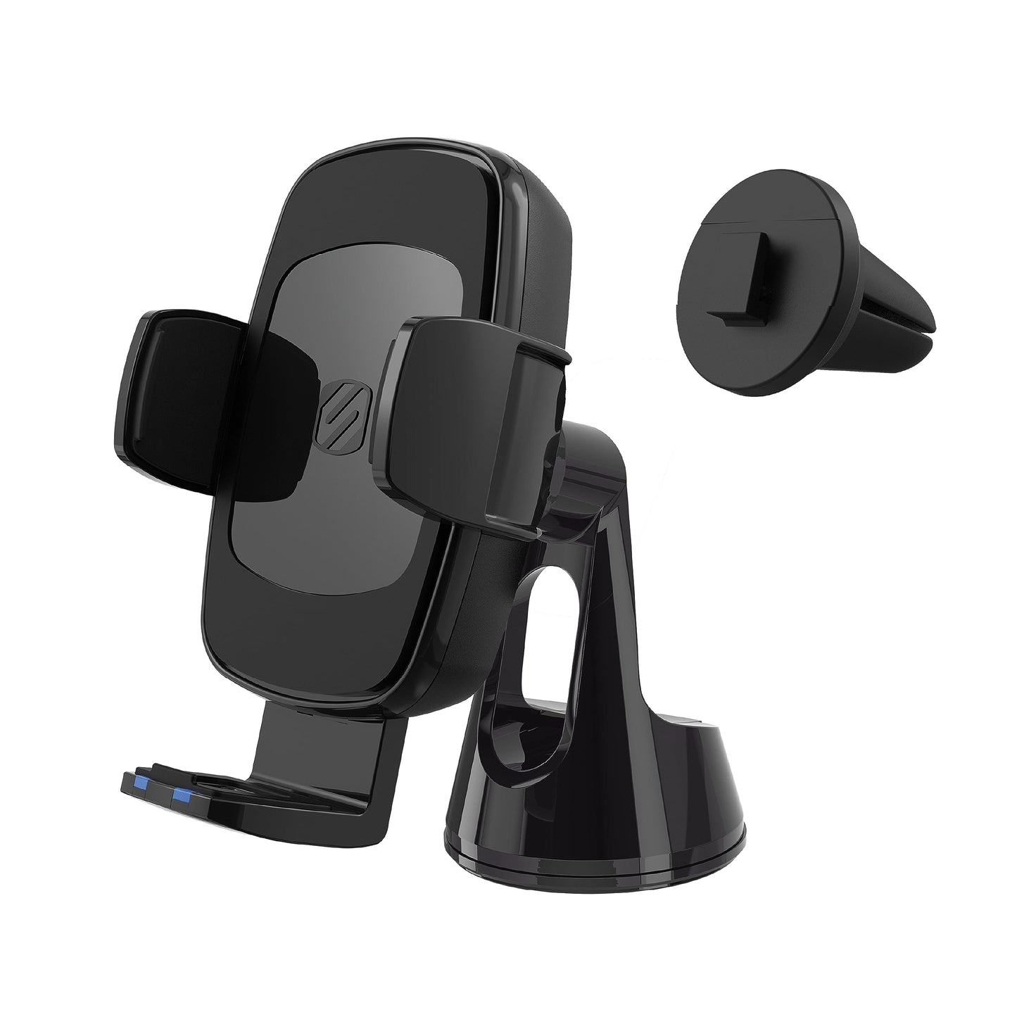 Scosche UQ3WDV-SP Windshield/Dashboard/Vent Qi-Certified 15W Wireless Charging Universal Cell Phone Car Mount, Adjustable Hands-Free Cell Phone Holder