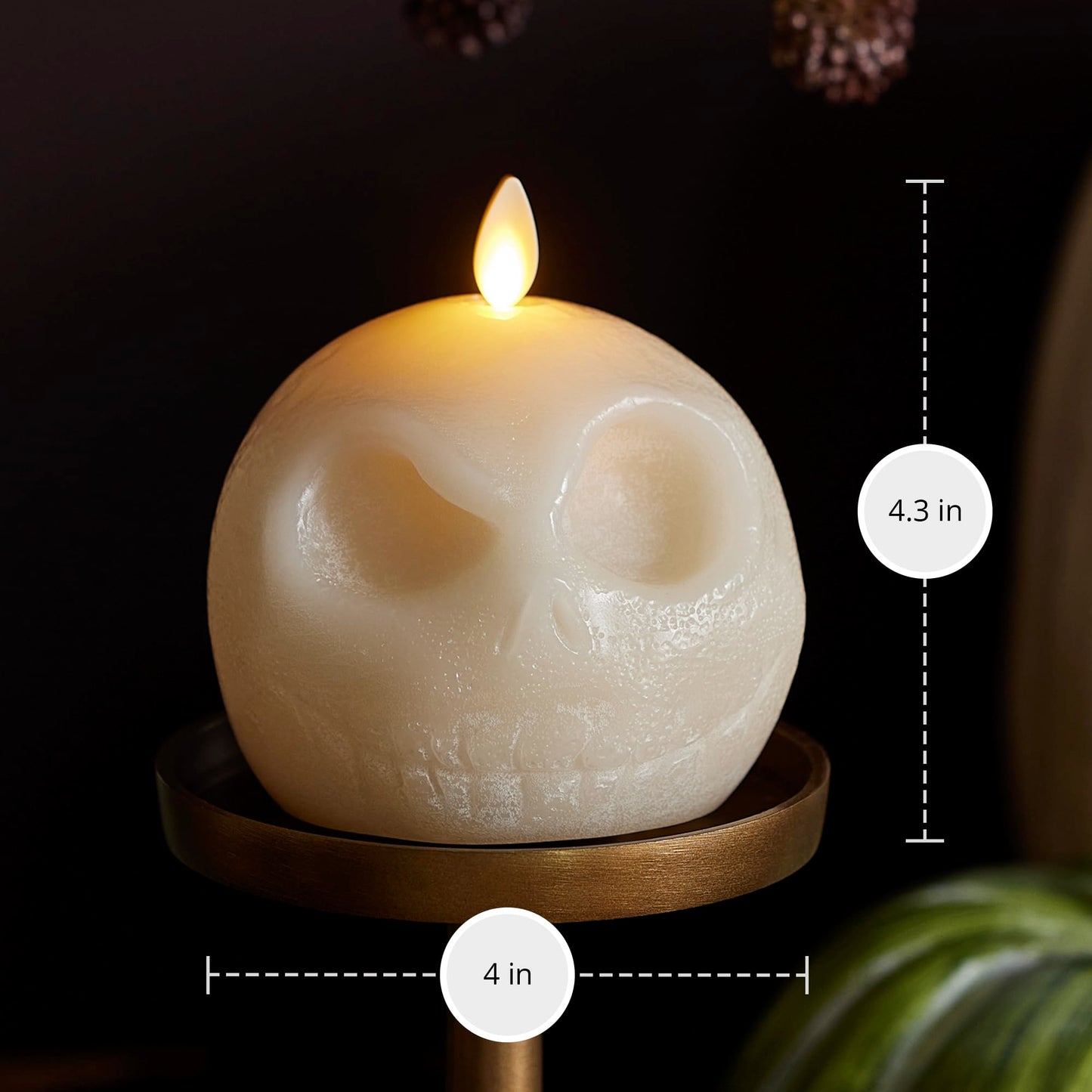 Luminara Disney Tim Burton's The Nightmare Before Christmas Collection - Jack Skellington Flameless LED Candle - AA Batteries Last 200+ Hrs - Remote