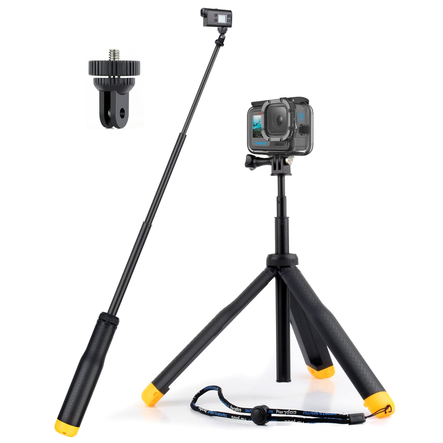GEPULY Floating Hand Grip Underwater Waterproof Selfie Stick for GoPro Hero 13 12 11 10 9 8 7 6 5 4 3,Floating Tripod, Hand Grip,Selfie Stick