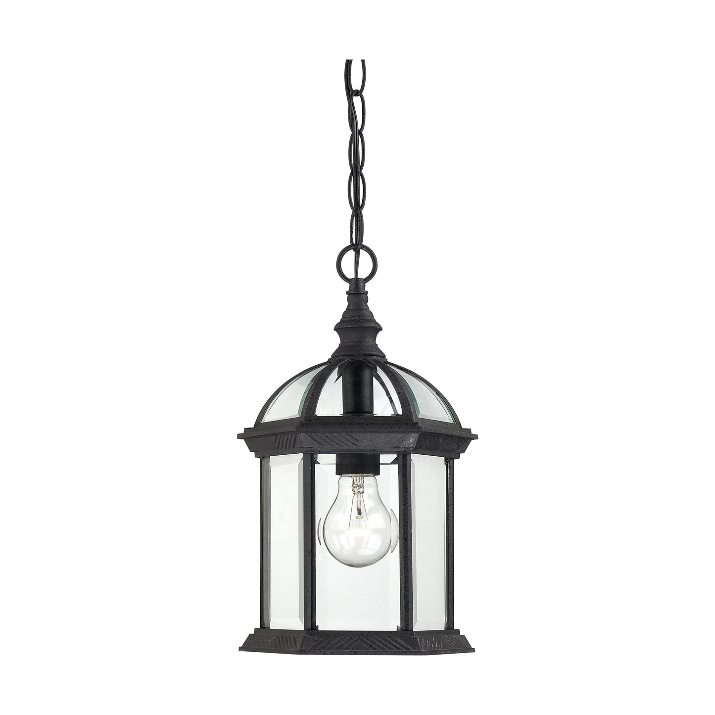 Nuvo Lighting 60/4979 Traditional One Light Hanging Lantern from Boxwood collection in Black finish