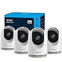 GNCC 2K Security Cameras 4pcs, Home Security Camera Indoor with 360° Motion Detection for Pets/Baby/Dog, Two-Way Audio, Night Vision, 24/7 SD Card