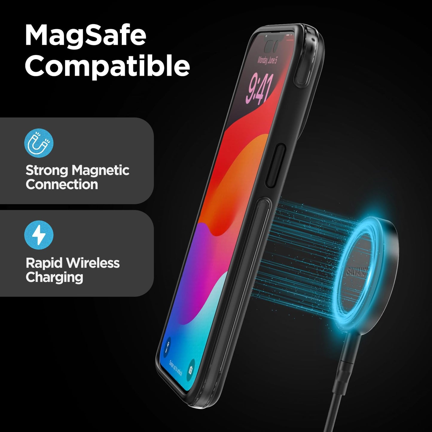 Galvanox Magnetic Wireless Charger for Samsung, 25W Fast Charging Pad with 30W PPS USB-C Wall Adapter, Removable USB-C Cable, LED Charging Indicator