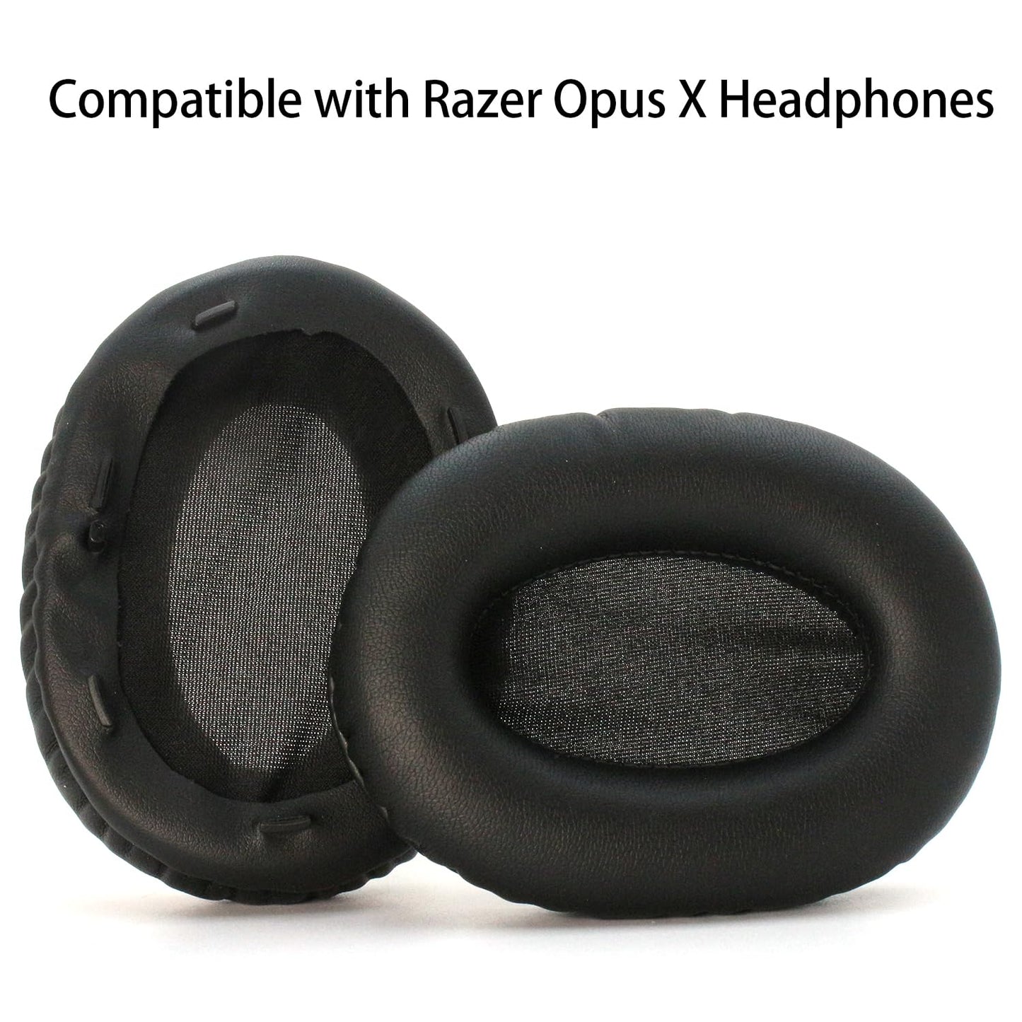 Premium Replacement Ear Pads Compatible with Razer Opus X Headphones - Noise Isolating Protein Leather & Memory Foam Cushions for Ultimate Comfort