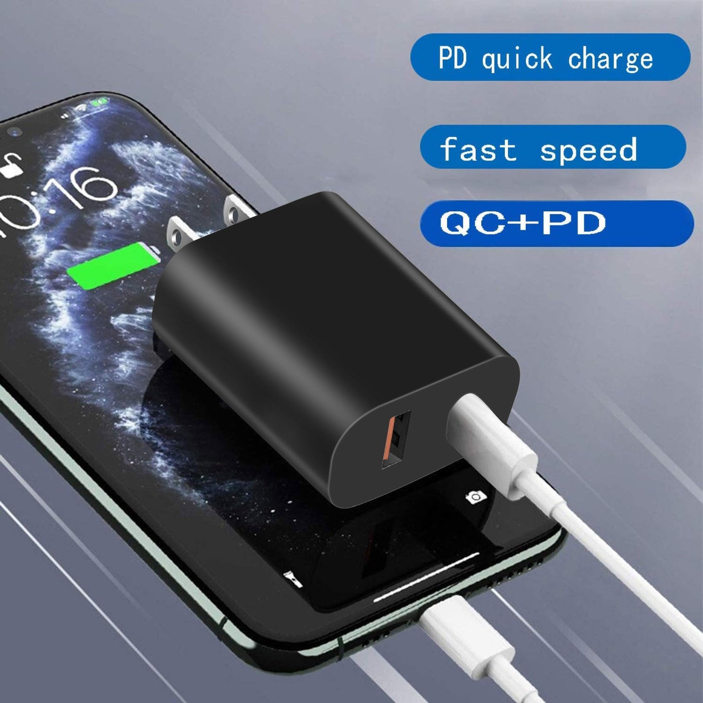 3 Pack USB C Charger Block,20W USB-C & USB-A Port Charger?for i Phone 17/16/15/14/13/12/11/X/8, i Pad and More