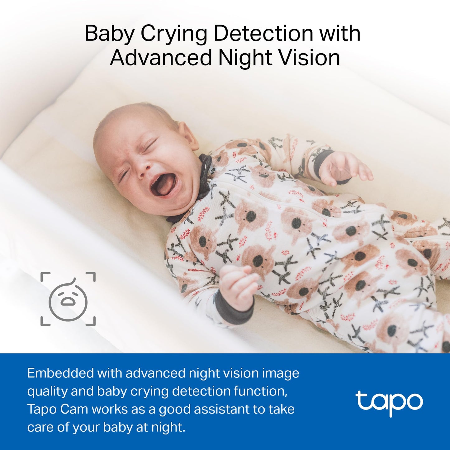 Tapo 1080P Indoor Wired Security Camera - Works as a Baby & Pet Monitor, Motion Detection, 2-Way Audio, Siren, Night Vision, Subscription-Free Local