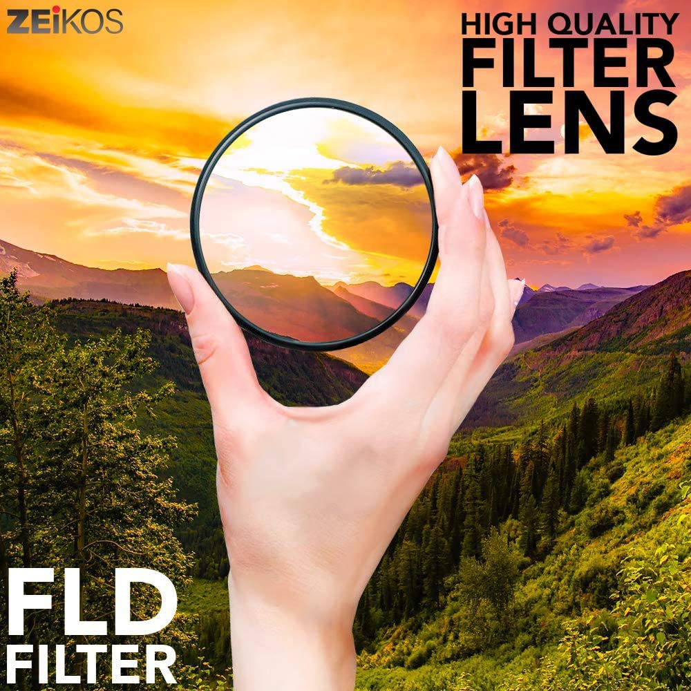 Zeikos 72mm Multi-Coated UV, CPL, FLD Professional Lens Filter Kit, Comes with Miracle Fiber Cloth and Carry Pouch, Accessory Kit for Lenses with a 72