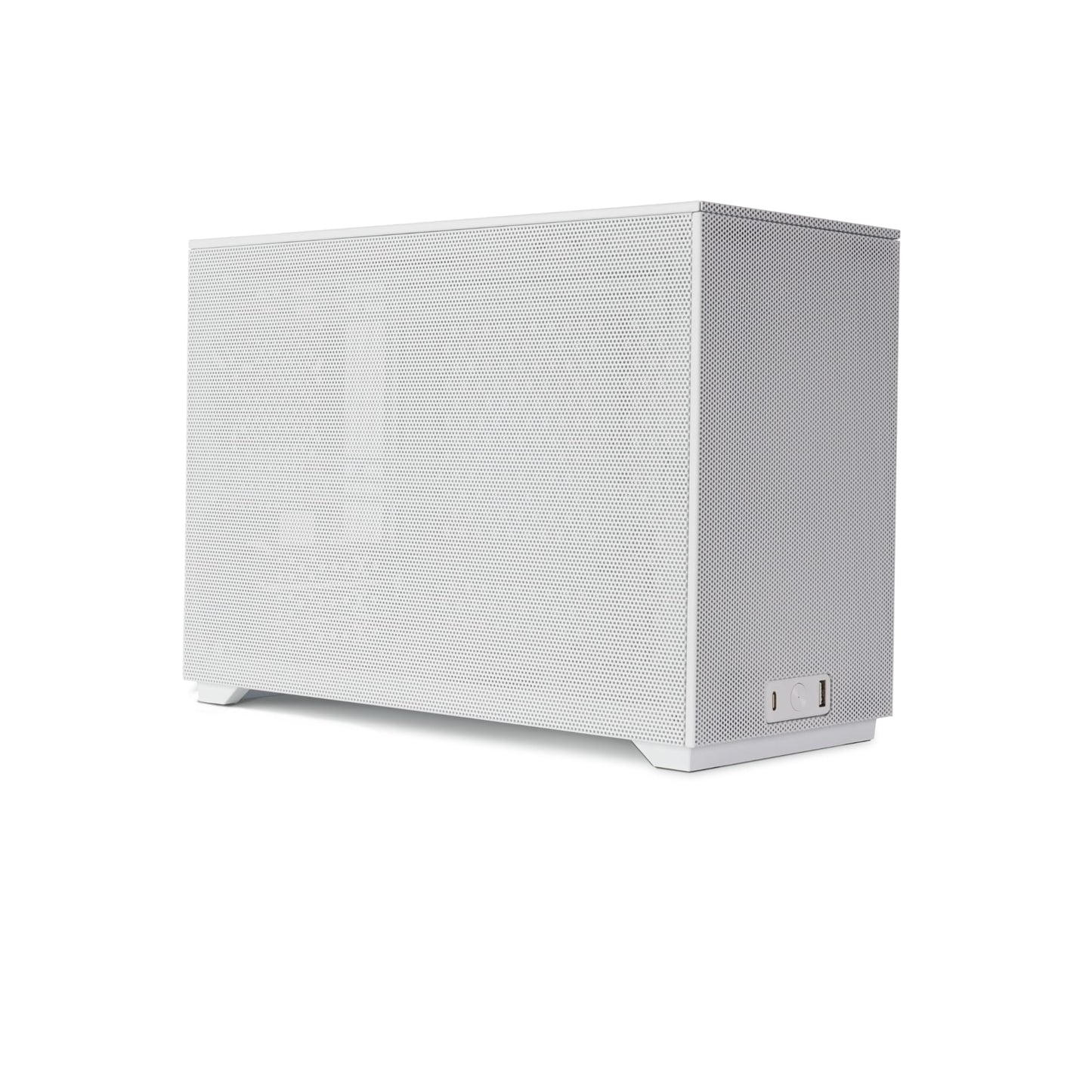 SSUPD Meshroom D Mini-ITX SFF PC Case 15L Full-Mesh Panel Tool-Free Access Supports RTX 5090 GPUs White