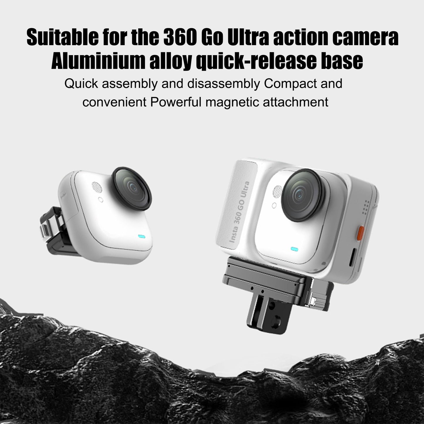 aoeyoo Magnetic Quick Release Mount for Insta360 GO Ultra, Quick Release Mount Adapter with 1/4" Screw Hole for Insta360 GO Ultra Accessories Suitable