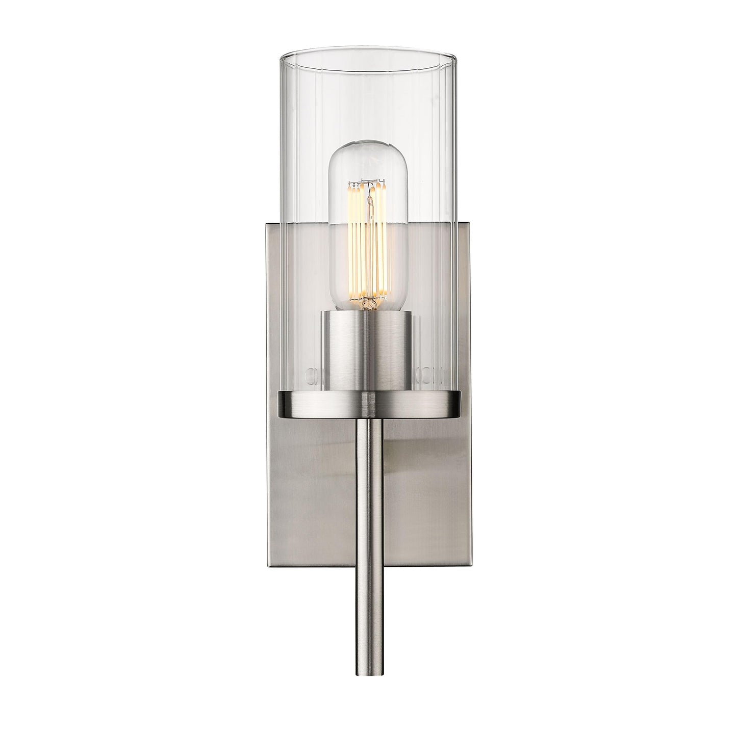 Golden Lighting 7011-1W PW-CLR Winslett Sconce, Pewter