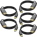 5 Pack DisplayPort to VGA Cable 6FT, Display Port DP to VGA Adapter, 1080P@60Hz Video Cord from Laptop/Computer (DP) to Monitor/Projector (VGA), (Not