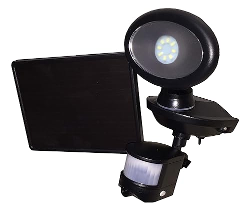 Maxsa 44643-CAM-BK Solar Security Video Camera and Spotlight-Black