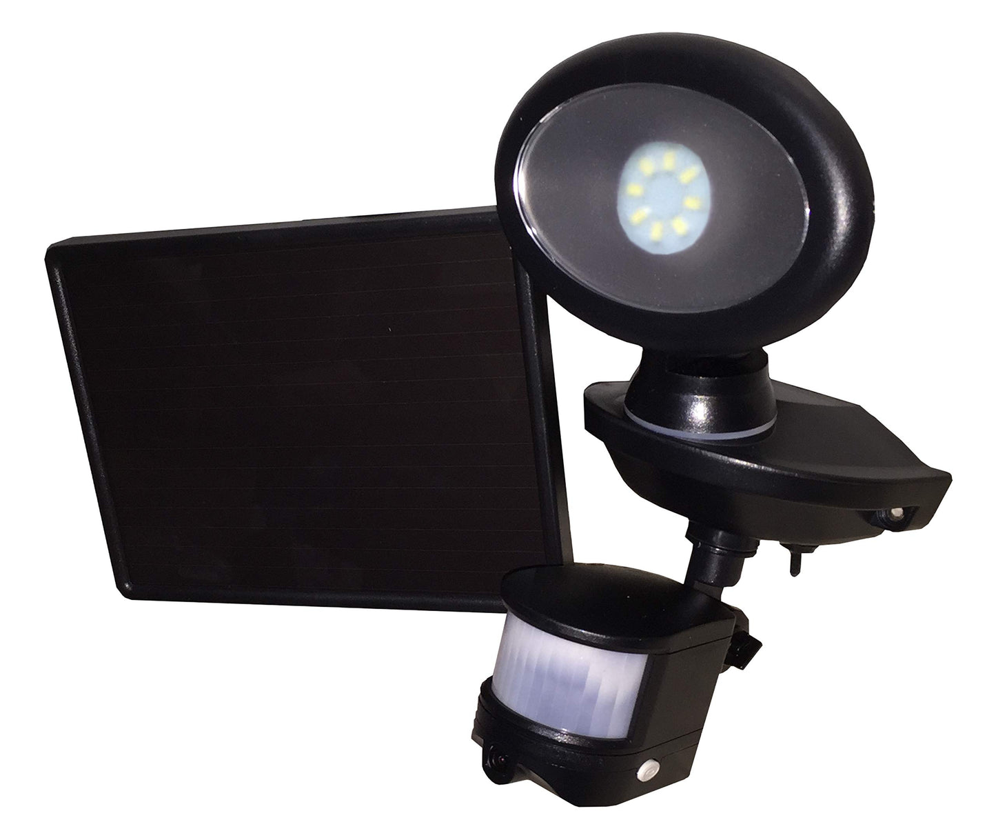 Maxsa 44643-CAM-BK Solar Security Video Camera and Spotlight-Black