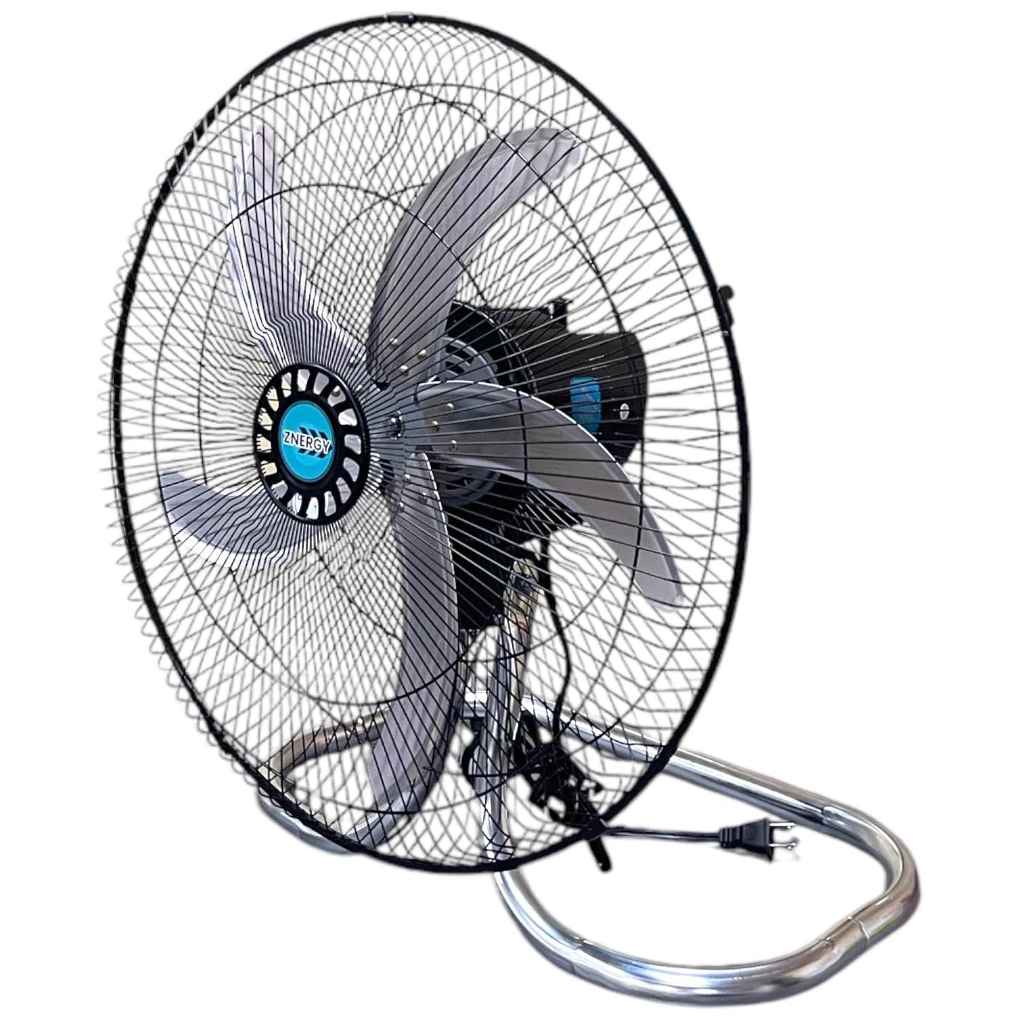 ZNERGY 2 Packs 3850CFM 18inch 2in1 Modern Industrial Floor and Stand Fans Metal Blades 3 Speeds Oscillation Adjustable Heights for Livingroom, Dining