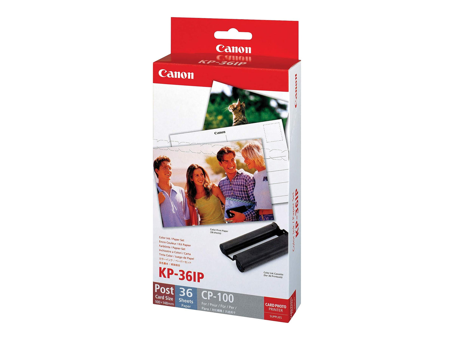 Canon 7737A001 (KP-36IP) Color Ink & Paper Set, Tri-Color in Retail Packaging
