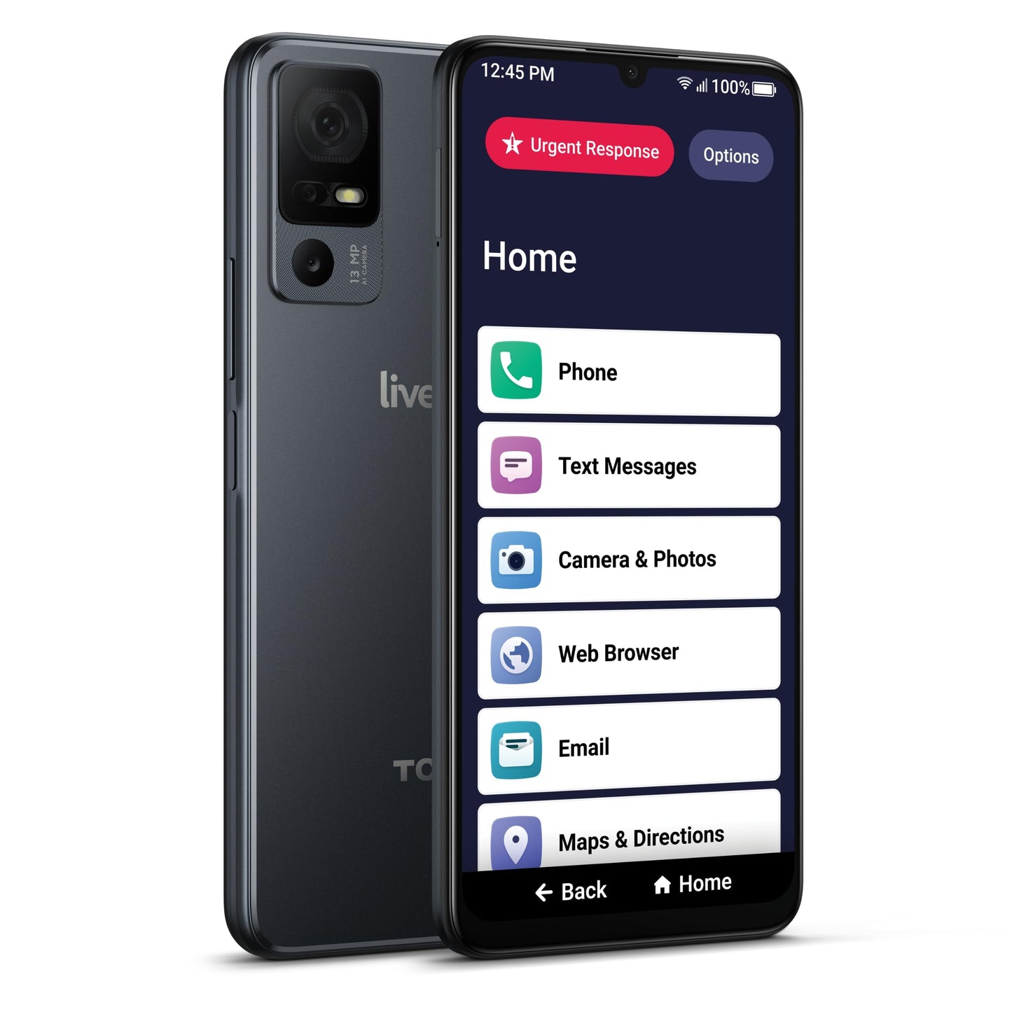 LIVELY Jitterbug Smartphone for Seniors, No SIM Needed, Smart4