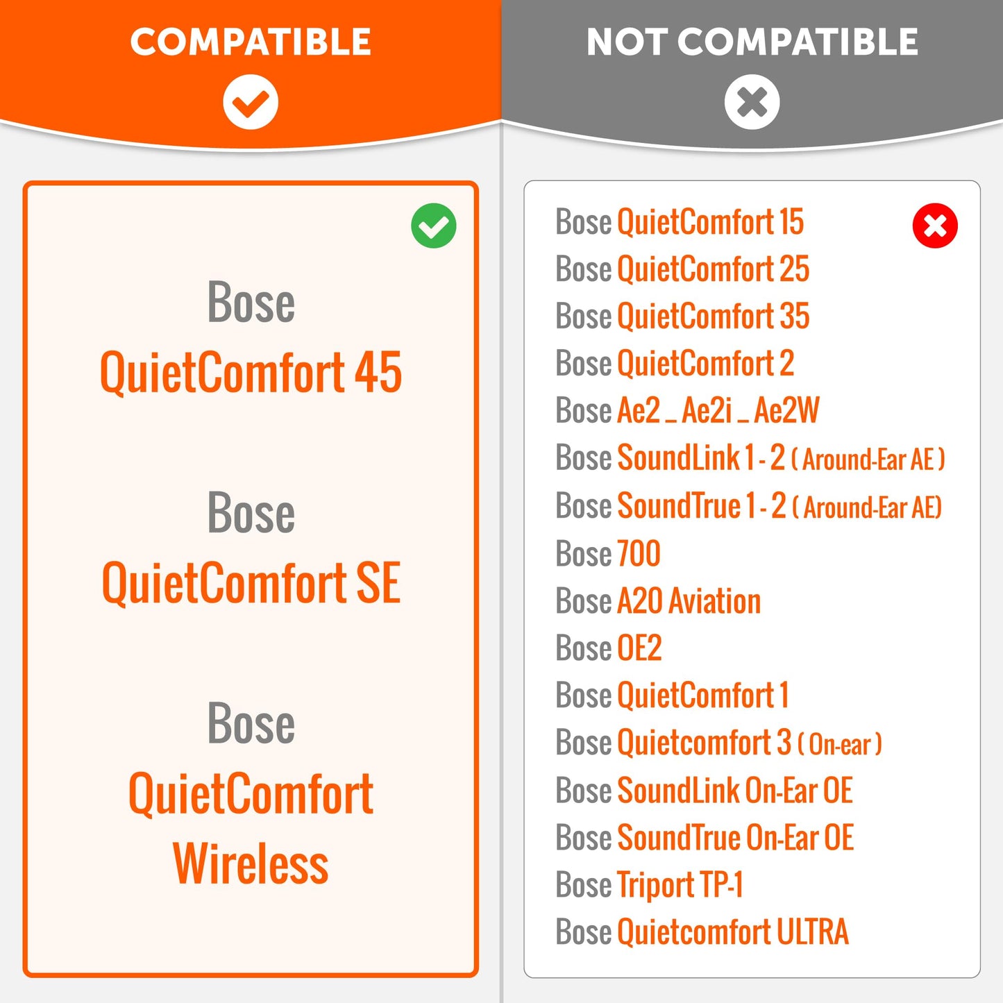 WC PadZ QC45 - Earpads for Bose QuietComfort 45 / QuietComfort Se/QuietComfort Wireless, Made by Wicked Cushions | Extra Thick Cushion | Premium
