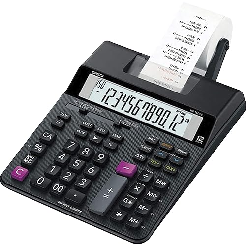 Casio HR-200RC - Desktop Printing Calculator with Dual-Color Print & 150-Step Check | Cost/Sell/Margin, Tax & Calendar | New Version of HR-150TM |
