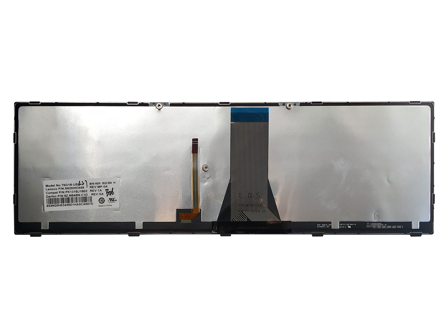 Replacement Keyboard Compatible for Lenovo IdeaPad G50-30 G50-45 G50-70 G50-80 G70-35 G70-70 G70-80 G50-70M US Layout with Backlit Frame (Silver)