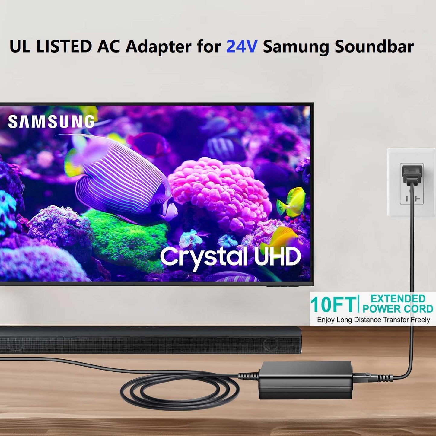 HKY 24V AC Adapter compatible with Samsung A650 HW-A650 HW-A650/ZA HW-A550 HW-A450 HW-A450/ZA HW-H355 HW-H370 HW-H450 HW-H500 HW-H550 HW-H551 HW-H570…