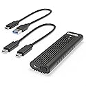 Plugable M.2 NVMe SSD Enclosure; Tool-Free & Driverless, USB 3 Type-C, Including Thunderbolt and USB4, at 10Gbps. for M.2 NVMe SSDs 2230 to 2280 PCIe