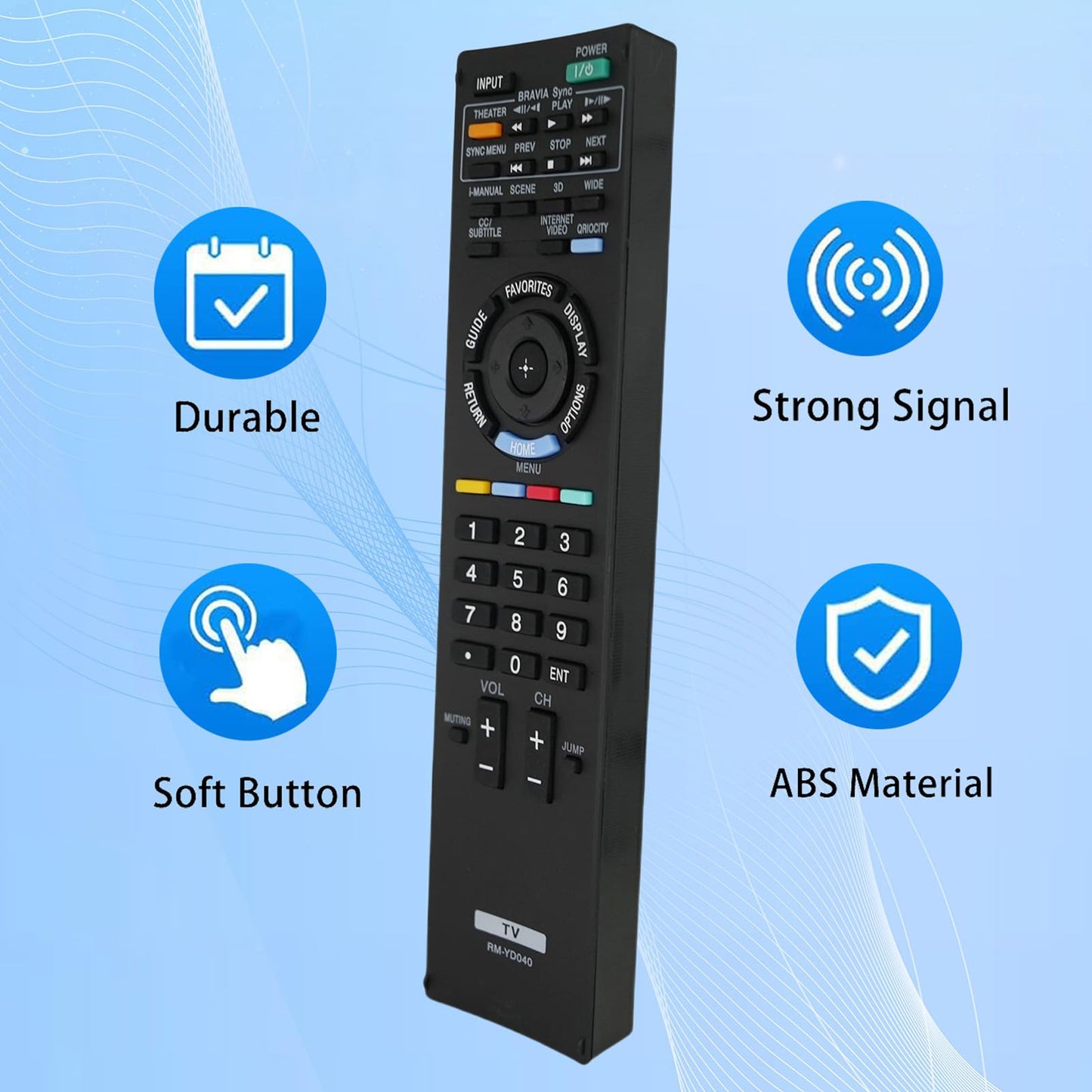 Universal Remote Control Fit for rm-yd040 rm-yd033 rm-yd035 rm-yd034 KDL-46HX800 KDL-40HX800 KDL-55HX800 KDL55HX729 KDL65HX729 KDL32EX500 148782912