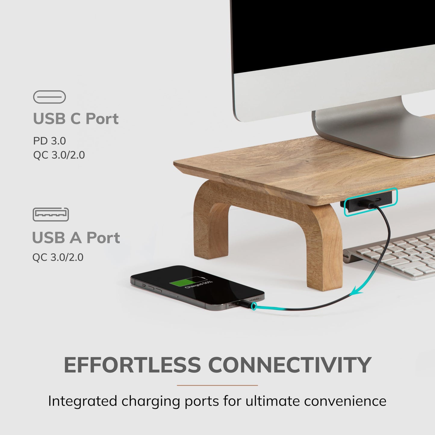 Anji Mountain Monitor Stand - Desktop Organizer & Laptop Riser, Ergonomic Monitor Riser, Space-Saving Monitor Stand for Desk, Durable Construction