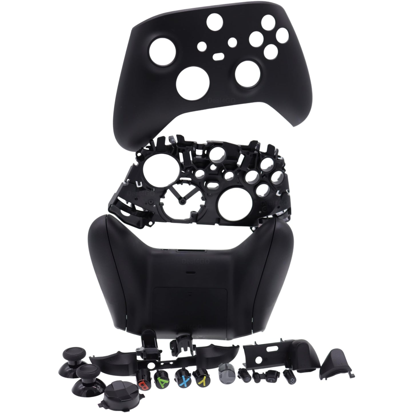 Deal4GO FULL Housing Shell kit w/Trigger Buttons Thumbsticks Bumper D-pad replacement for Xbox Series X|S Controller - Black, M1140515