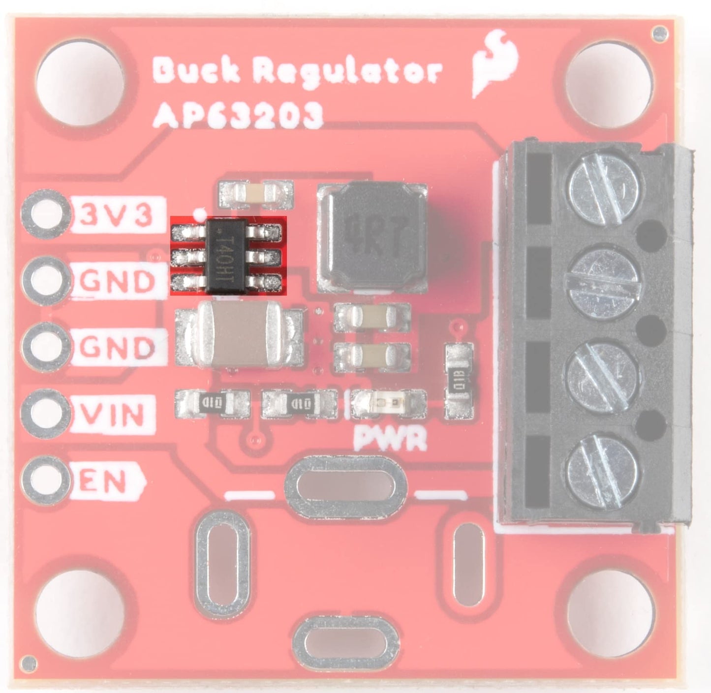 SparkFun Buck Regulator Breakout - 3.3V (AP63203)-Regulate power-2A synchronous Buck Converter- Wide Input 3.8V-32V- high-Efficiency Step-Down DC/DC…