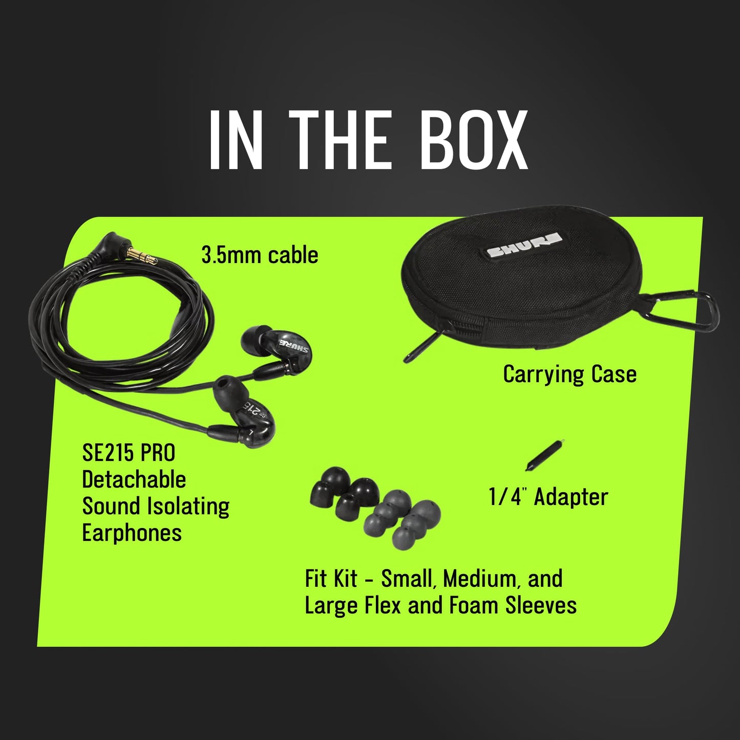 Shure SE215 PRO Sound Isolating Wired Earbuds - Black