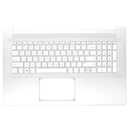 Jxjslp Replacement Upper Case Palmrest for HP 17-CN 17-CP 17T-CN 17Z-CP 17-cn0023dx 17-cn0273st 17.3'' Series Laptop Non-Backlit Keyboard Assembly Top
