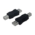 CERRXIAN USB Type A Male to USB Type B Male Connector Converter Adapter (2Pack)